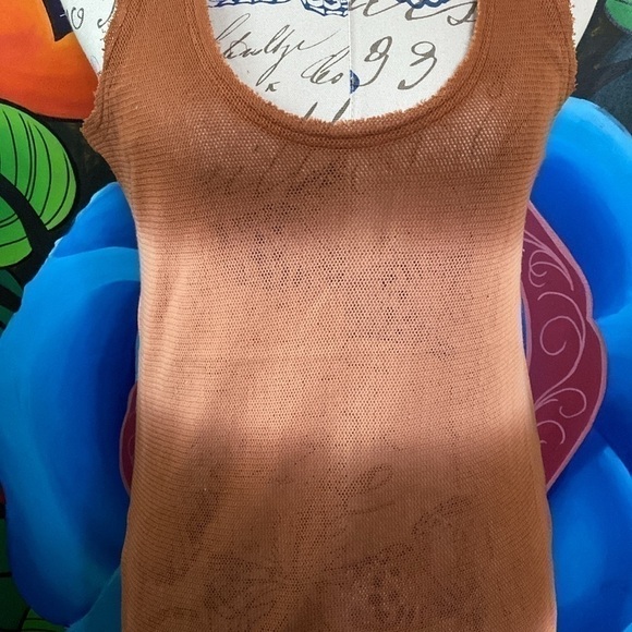 NWT free people long side split tank in citrus sunset combo. - Picture 2 of 7